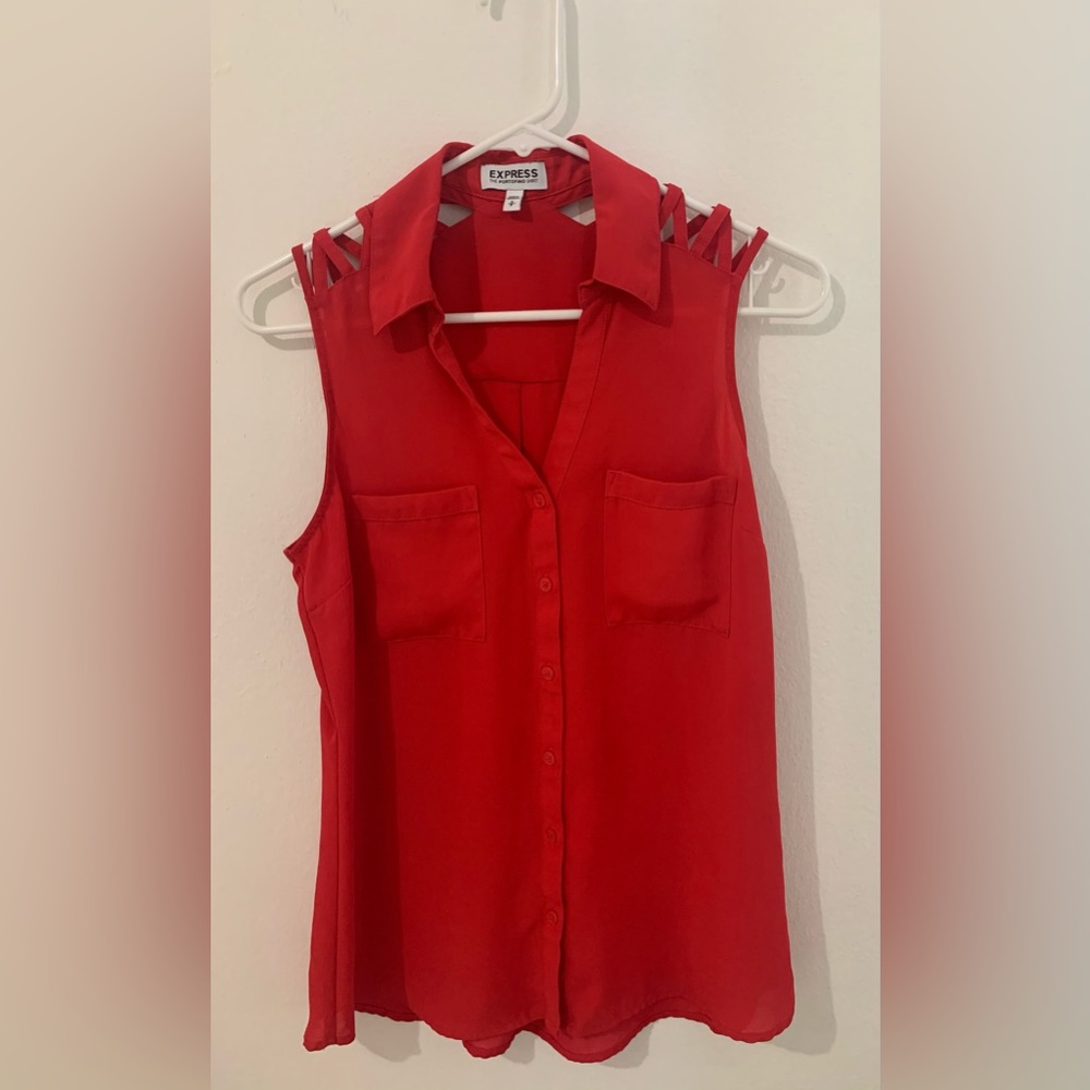Express The Portofino Shirt - Red Size S